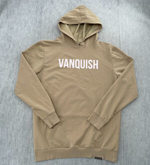 Vanquish Fitness Sweatshirt Adult Large Brown Hoodie Sweater Gym Active Mens L